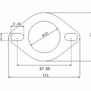 マフラー製作用 レーザーカット 汎用 メッキ フランジ 50.8Φ用 / ワンオフ/ 自作 / マフラー加工 / 補修 の画像2