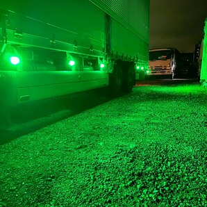 24V マーカーランプ 高輝度 16LED サイドマーカー グリーン10個 高機能防水 強弱発光 インナーメッキリフレクター 明るい 省エネ カスタム の画像3