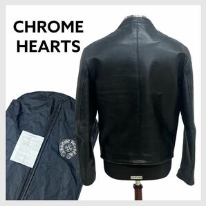 インボイス付き CHROME HEARTS クロムハーツ RACING2 レーシング2 ダガージップ 牛革 レザー シングルライダースジャケット 2225-304-6050の画像2