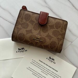 232 極上美品 COACH コーチ 2つ折り財布