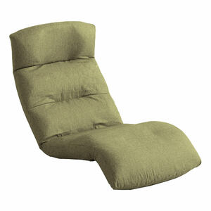 日本製リクライニング座椅子（布地、レザー）14段階調節ギア、転倒防止機能付き | Moln-モルン- Down type　SH-07-MOL-D-GE　グリーン