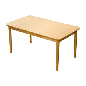 ダイニングテーブル単品（幅130cm）　ナチュラルロータイプ　木製アッシュ材｜Risum-リスム-　SH-01RIS-T130-NA　ナチュラル