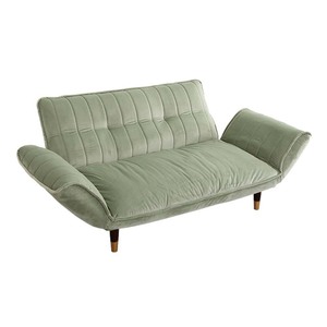  adult lovely interior velour couch sofa 2 seater .[Chammy - tea mi--]SH-07-OKBA2P-GEBK green & black 