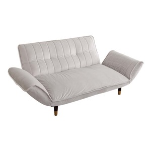  adult lovely interior velour couch sofa 2 seater .[Chammy - tea mi--]SH-07-OKBA2P-GYBK gray & black 