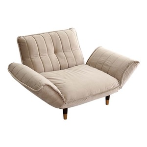  adult lovely interior velour couch sofa 1 seater .[Chammy - tea mi--]SH-07-OKBA1P-BEBK beige & black 