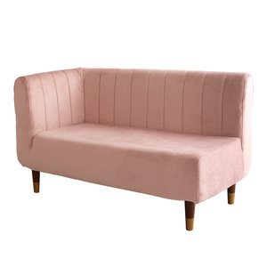  adult lovely interior one-side elbow 2 seater . sofa [Lilou-liruu-]SH-07-OKEL2P-PKBR pink & Brown 