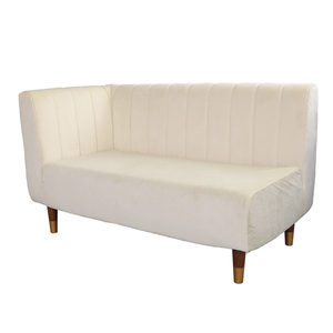  adult lovely interior one-side elbow 2 seater . sofa [Lilou-liruu-]SH-07-OKEL2P-WHBR white & Brown 