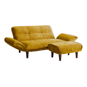  feel of . is good corduroy sofa 2 seater . ottoman set [Qooliss- Koo squirrel -]SH-07-CDS-S-YE yellow 