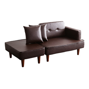  two seater . Vintage compact couch sofa [Vincs- vi nk Hsu ]SH-07-VCCS-DBR dark brown 