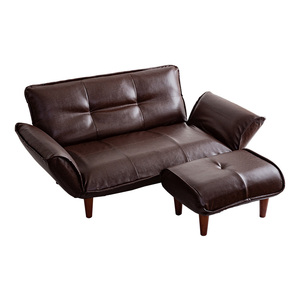  Vintage couch sofa ottoman set [LUKAS- Lucas -]SH-07-VTCO-S-DBR dark brown 