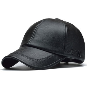 高品質　レザーキャップ　 PUレザー　野球スナップバック帽子　フィット帽子　調節可能　野球帽　おしゃれ帽子　A1243