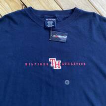 新品 HILFIGER ATHLETICS トミー ヒルフィガー Tシャツ 半袖 メンズ XLサイズ ネイビー ラバー アメカジ タグ付き未使用品 T1982_画像6