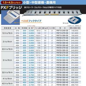 千葉 中古 日軽 アルミブリッジ 2.5t/組 歩み板 スロープ pxf25-270-32 日軽金アクト ベロ式 引き取り希望 (ユンボ トラクター 重機)の画像4