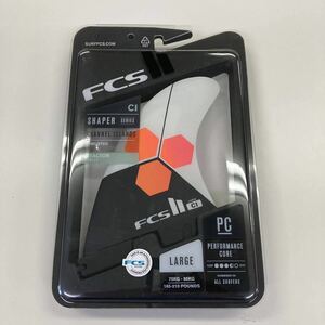 新品 サーフィン フィン FCS Ⅱ THRUSTERS CI PC Tri Set LARGE L WHITE BLACK 白 FCS2 エフシーエス2 チャネルアイランズ Channel Islands