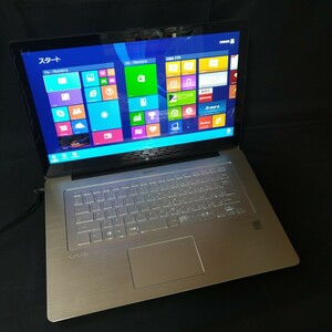 【It's a SONY】VAIO Fit 15A 最終型 SVF15N28EJS 8GB Corei7 SONY純正Windows8.1 リカバリーディスク 純正ACアダプター 希少なドノーマル