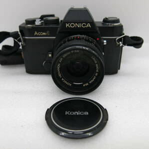 KONICA ACOM-1 １眼レフフイルムカメラ KONICA HEXANON AR 28mm F3.5 皮ケース付き 【ANM006】の画像1