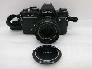 KONICA ACOM-1 １眼レフフイルムカメラ KONICA HEXANON AR 28mm F3.5　皮ケース付き 【ANM006】