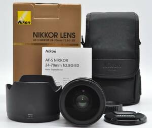 ＜極上美品！！＞　Nikon　ニコン　AF-S NIKKOR 24-70mm F2.8G ED　♪あるとうれしい元箱＆ソフトケース＆フード＆説明書付き♪
