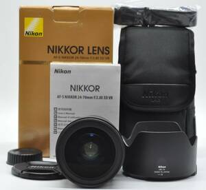 ＜極上美品！！＞　Nikon　ニコン　AF-S NIKKOR 24-70mm f/2.8E ED VR　♪あるとうれしい元箱＆ソフトケース＆フード＆説明書付き♪