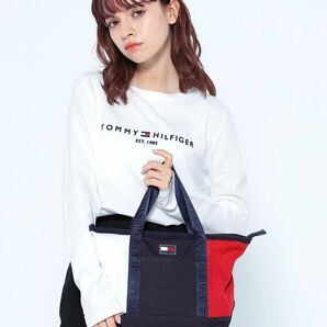 ■新品 トミーヒルフィガー スモール キャンバス トートバッグ ネイビー TOMMY HILFIGER 正規品 オンライン限定 完売品 送料無料 69J2863の画像6