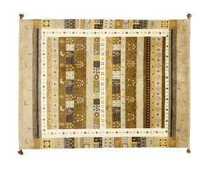 ギャベ ジュウタン190×240cm 長方形 ベージュ色 ホットカーペットOK 絨毯 SNOW
