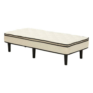  with mattress bed pillow top specification semi single Short size white color pocket coil duckboard frame 