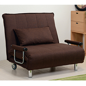  текстильное покрытие диван-кровать 3WAY раскладушка одиночный размер Brown цвет подушка есть compact размер простой наклонный gla-te
