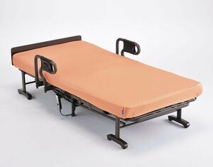 電動リクライニング折りたたみベッド用 洗えるオレンジ色マットカバー シングル　アテックス　AX-BZ730