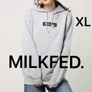 630 MILKFED. ボックスロゴ　フード　パーカー　定番　人気　サイズXLグレー パーカー フーディー XL DIESEL