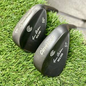 【1円〜】2本セット クリーブランド TOUR ACTION 588 ガンメタル ウェッジ 56° 51° SW AW ダイナミックゴールド DG WEDGE 管:0307