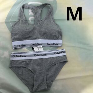 カルバンクライン レディース スポブラ ショーツ グレー下着