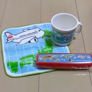 JAL ノベルティ コップ ハンカチ カトラリー セット