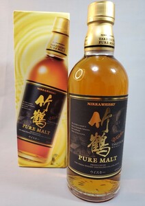 当時物 未開栓 古酒 竹鶴 ピュアモルト ウイスキー TAKETSURU PURE MALT NIKKA WHISKY ニッカ 黒ラベル 500ml 43% ニッカウヰスキー ニッカ