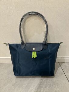 【新品】ロンシャン LONGCHAMP ル プリアージュ グリーン S ショルダーバッグ ネイビー- リサイクルキャンバス