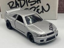 即決有★トミカ RADISH OPEN ラディッシュ 特注 日産 NISSAN スカイライン GT-R R33 銀 シルバー 日本製★ミニカー_画像4