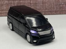 即決有★プルバックカー LED トヨタ ヴェルファイア TOYOTA VELLFIRE ブラック 黒★ミニカー_画像4