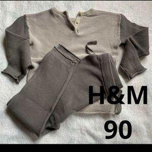 H&M セットアップ　サマーニット　ベビー　キッズ　ニット　パンツ　90