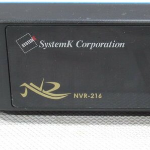 ▲Ω 新A 0274♪ 保証有 System K NVR-216(500GB×2) ネットワークビデオレコーダー ・祝10000！取引突破！の画像10