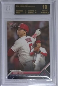 1円出品 BGS10 ブラックラベルTopps Now トップスナウ 大谷翔平 2023 Topps Now Shohei Ohtani ダブルヘッダー 6月27日 2HR PSA10 黒ラベル