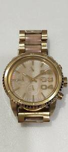DIESELf Lancia iz chronograph quartz wristwatch DZ-5387 Gold secondhand goods diesel 62326
