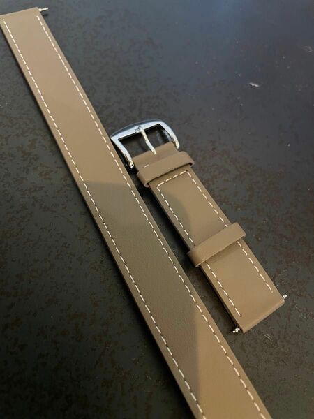 マンハッタン2重巻き　サテンカウハイド時計ベルト　カラー　タープグレイ　幅18mm 尾錠色　シルバー