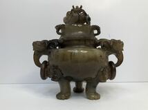 中国美術 中国古玩 瑪瑙 龍図 香炉 彫刻 置物 香道具 唐物 美品_画像2