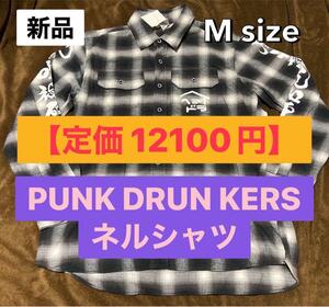 【定価12100円】新品 ネルシャツ Mサイズ パンクドランカーズ PUNKDRUNKERS/アイツ 相馬トランジ 野性爆弾 くっきー へきトラハウスc