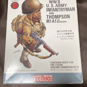 新品 ファインモールド 1/12? ワールドファイターコレクション アメリカ陸軍歩兵 トンプソンM1A1 /鳥山明 先生 サイン入り パッケージの画像1