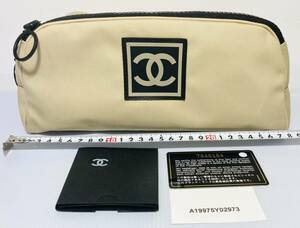 KGNY3772 未使用級 CHANEL シャネル ポーチ クラッチバッグ セカンドバッグ スポーツライン ココマーク ナイロン ラバー 小物入れ 