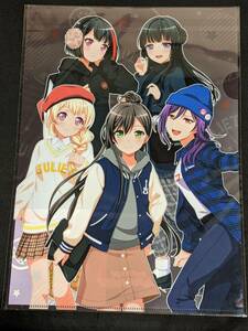 rd03 ★クリアファイル★ BanG Dream! ガールズバンドパーティ!　WEGO　花園たえ　美竹蘭　白鷺千聖　白金燐子　瀬田薫