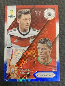 2014 Prizm World Cup Cristiano Ronaldo Ozil Blue Red Wave Prizm #15 