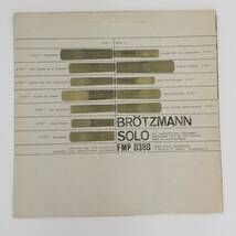 Free Jazz【LP】Peter Brotzmann / Solo / FMP 0360_画像4