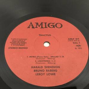 Jazz【LP】Bruno Raberg, Harald Svensson, Leroy Lowe / Tractus /Amigoの画像5