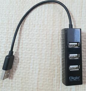 USBハブ 4口 USB2.0 Nakabayashi UH-2304NBK 黒色 ブラック